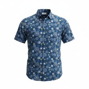 Kennington LTD Short Sleeve Button Down Shirt Size Medium